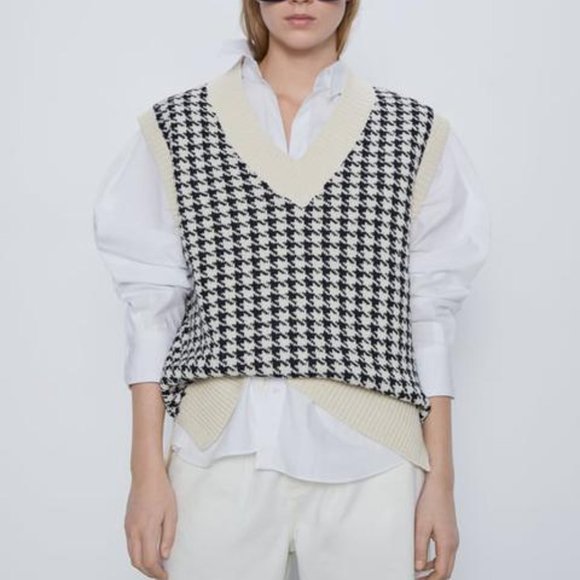 Zara | Sweaters | Zara Houndstooth 